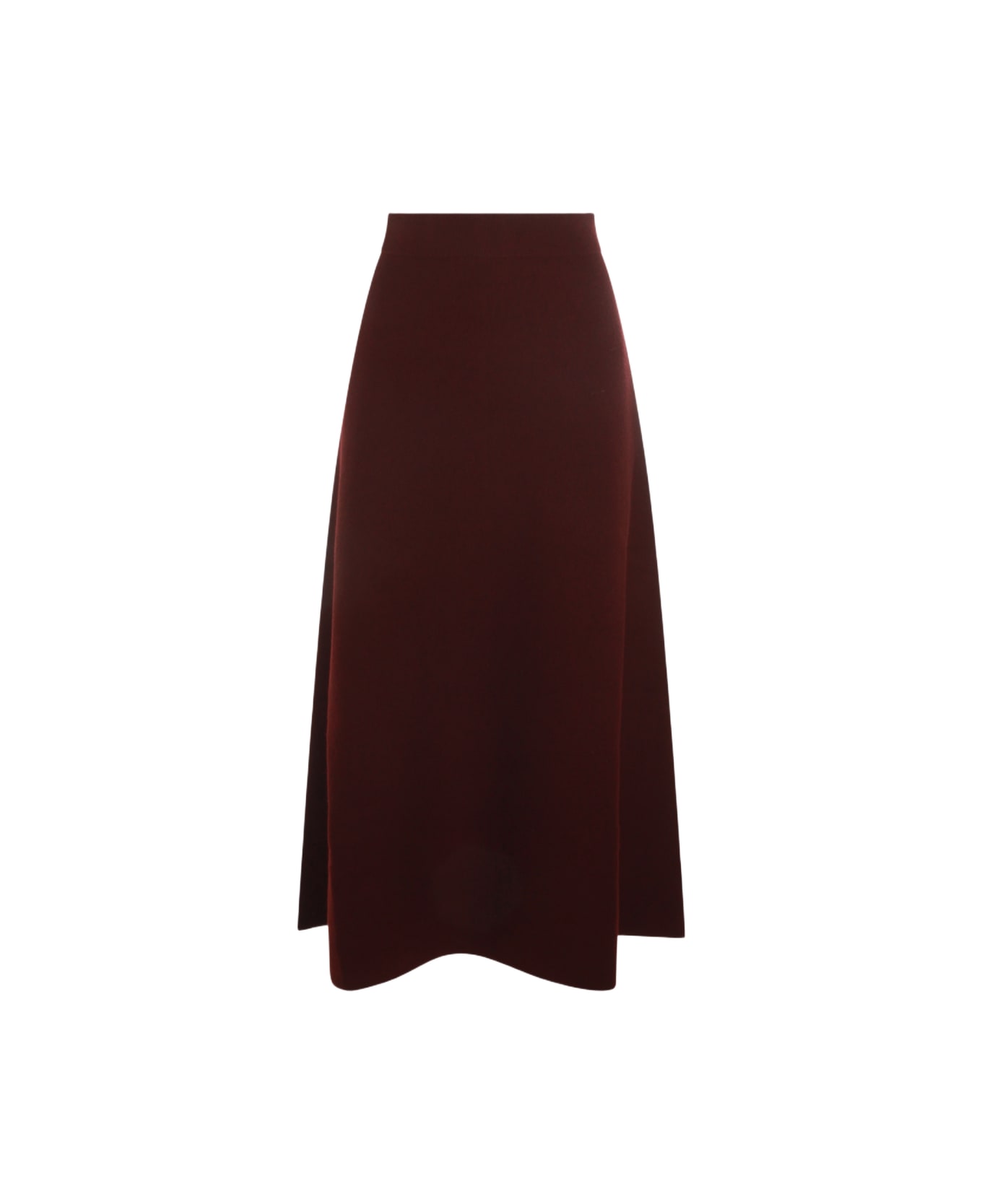 Max Mara Dark Red Giberna Wool Skirt - LAMPONE