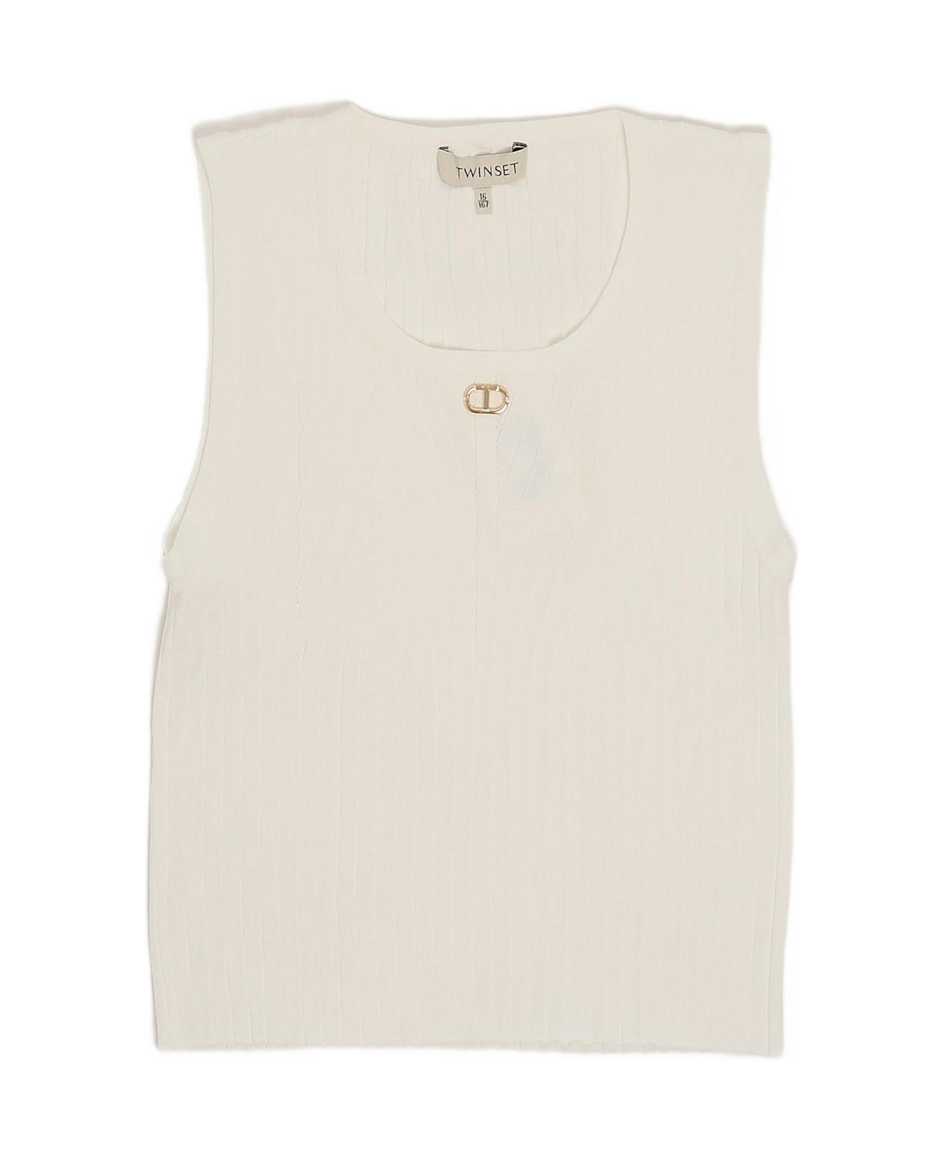 TwinSet Top Tank Top - GHIACCIO