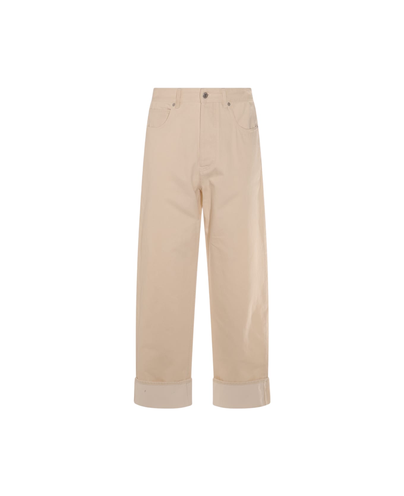 Bottega Veneta Beige Cotton Denim Jeans - Beige