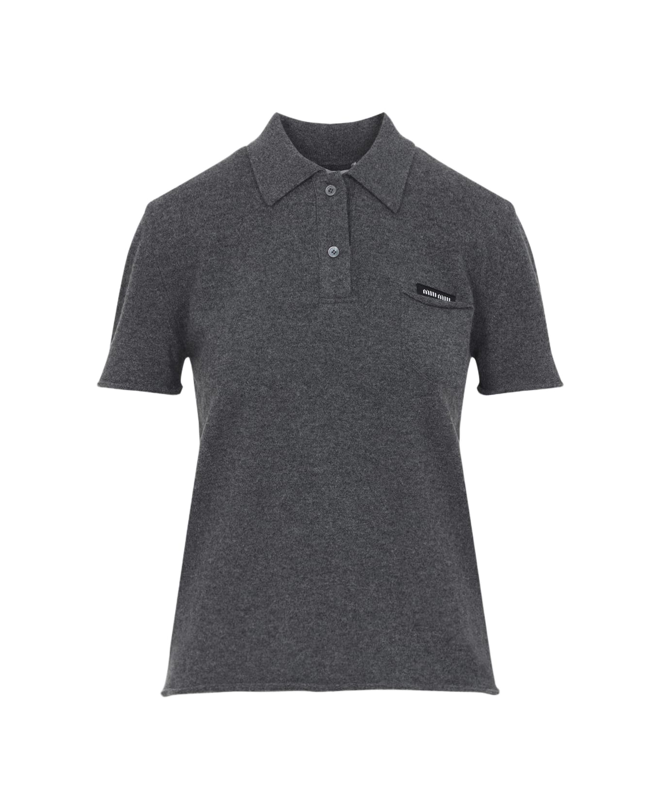 Miu Miu Cashmere Polo - Ardesia