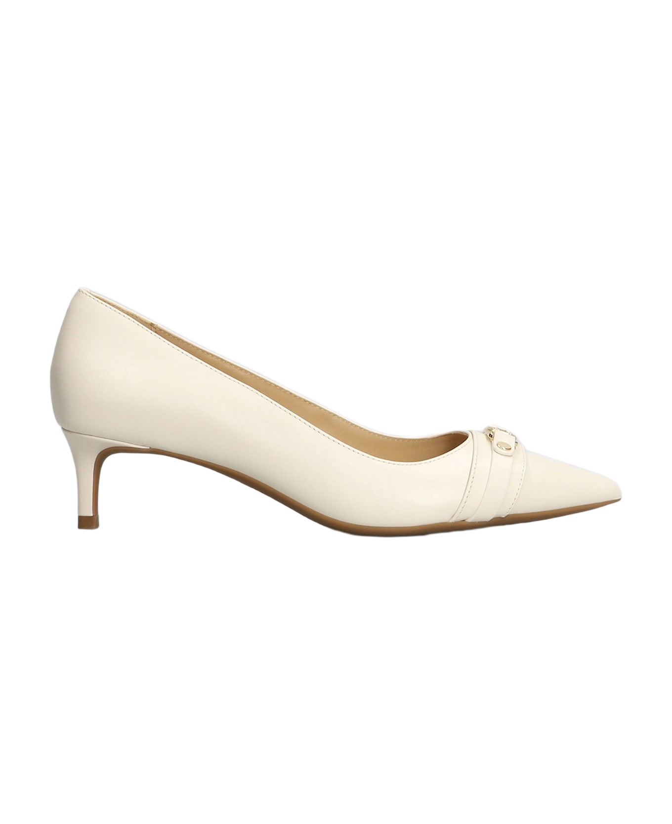 Michael Kors Mandy Flex Pumps In Beige Leather - beige