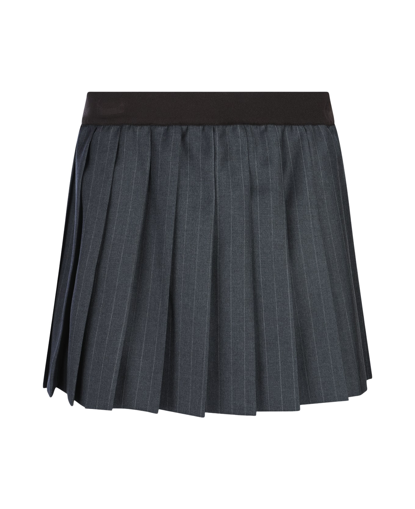 Miu Miu Grey Wool Skirt - Grey