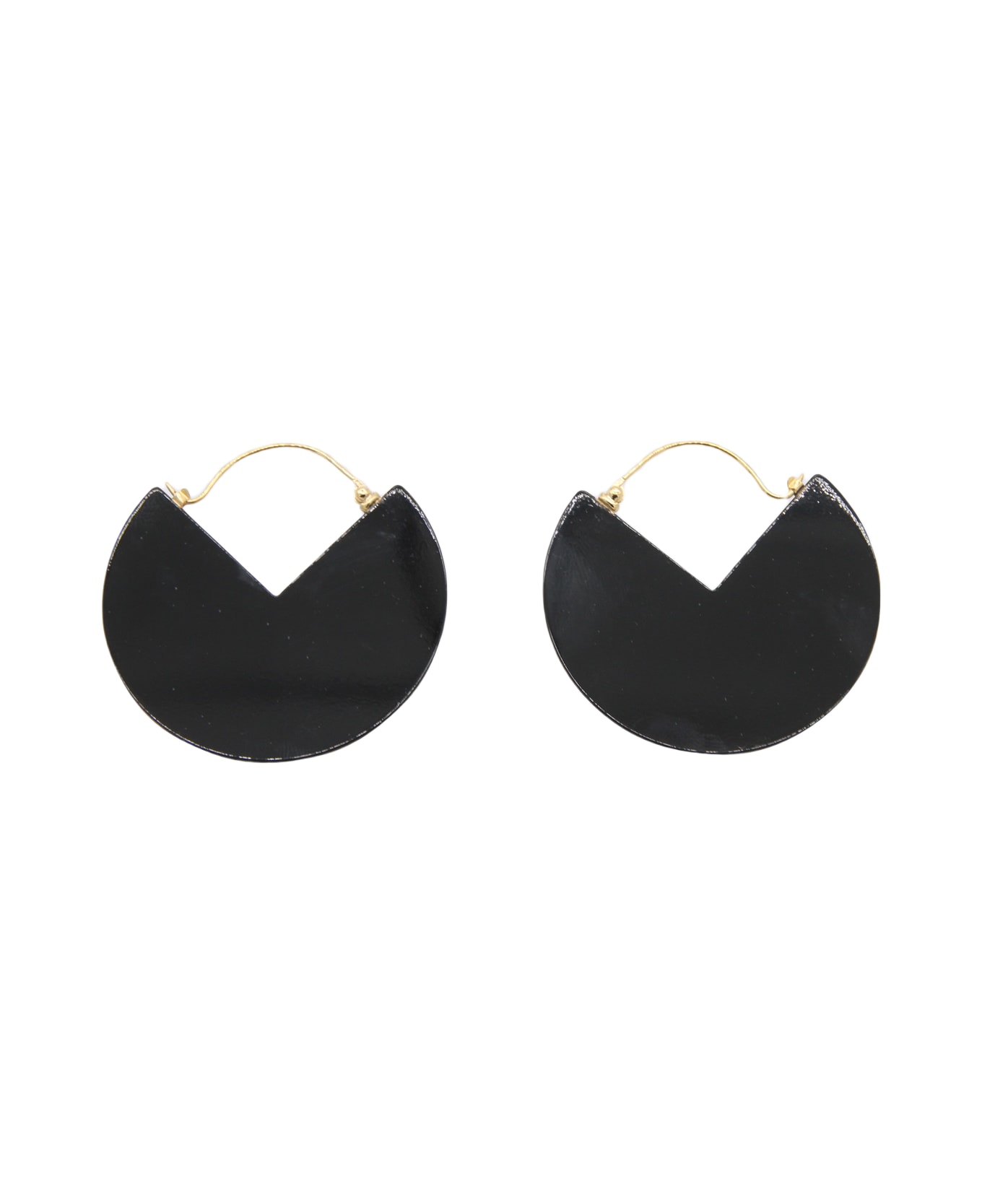 Isabel Marant Black And Gold Brass '90 Earrings - Black