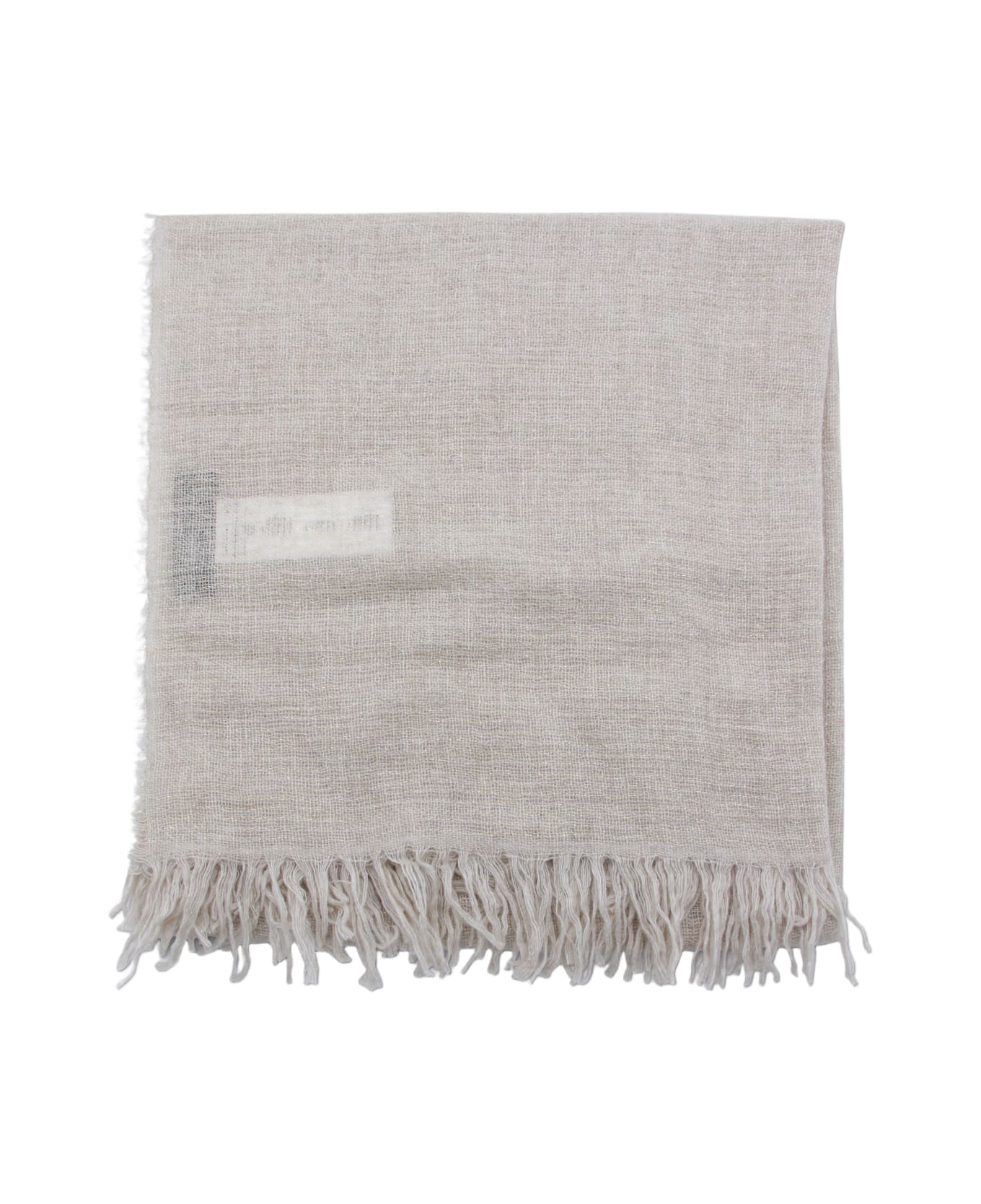 Fabiana Filippi Light Beige Wool Scarf - White