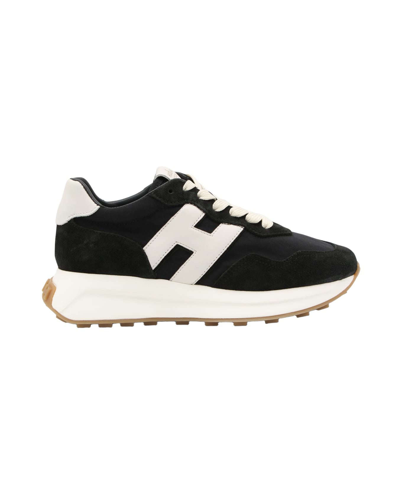 Hogan Black And White Leather Sneakers - NERO/YOGURT