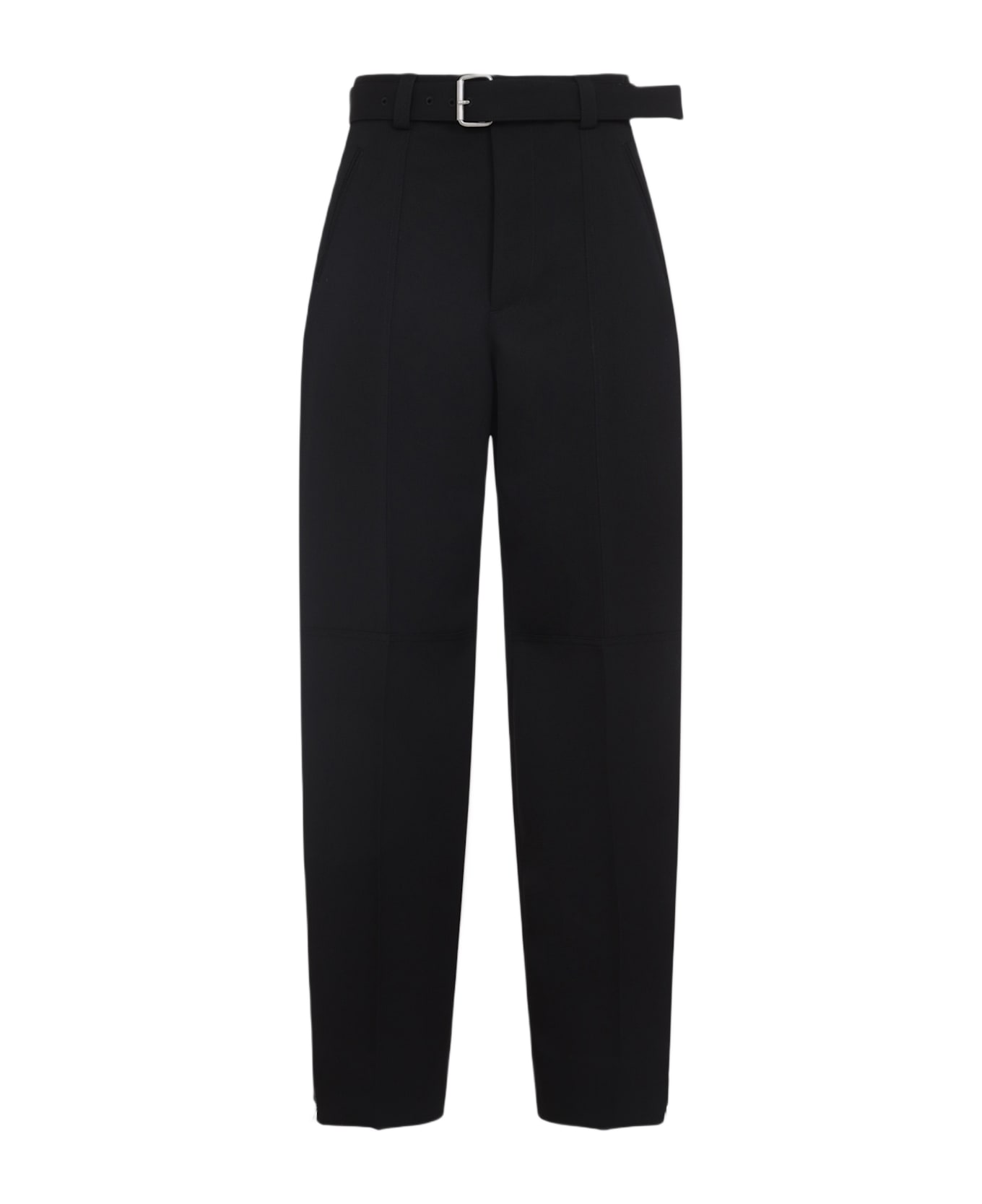 Bottega Veneta Wool Belted Trousers - Black