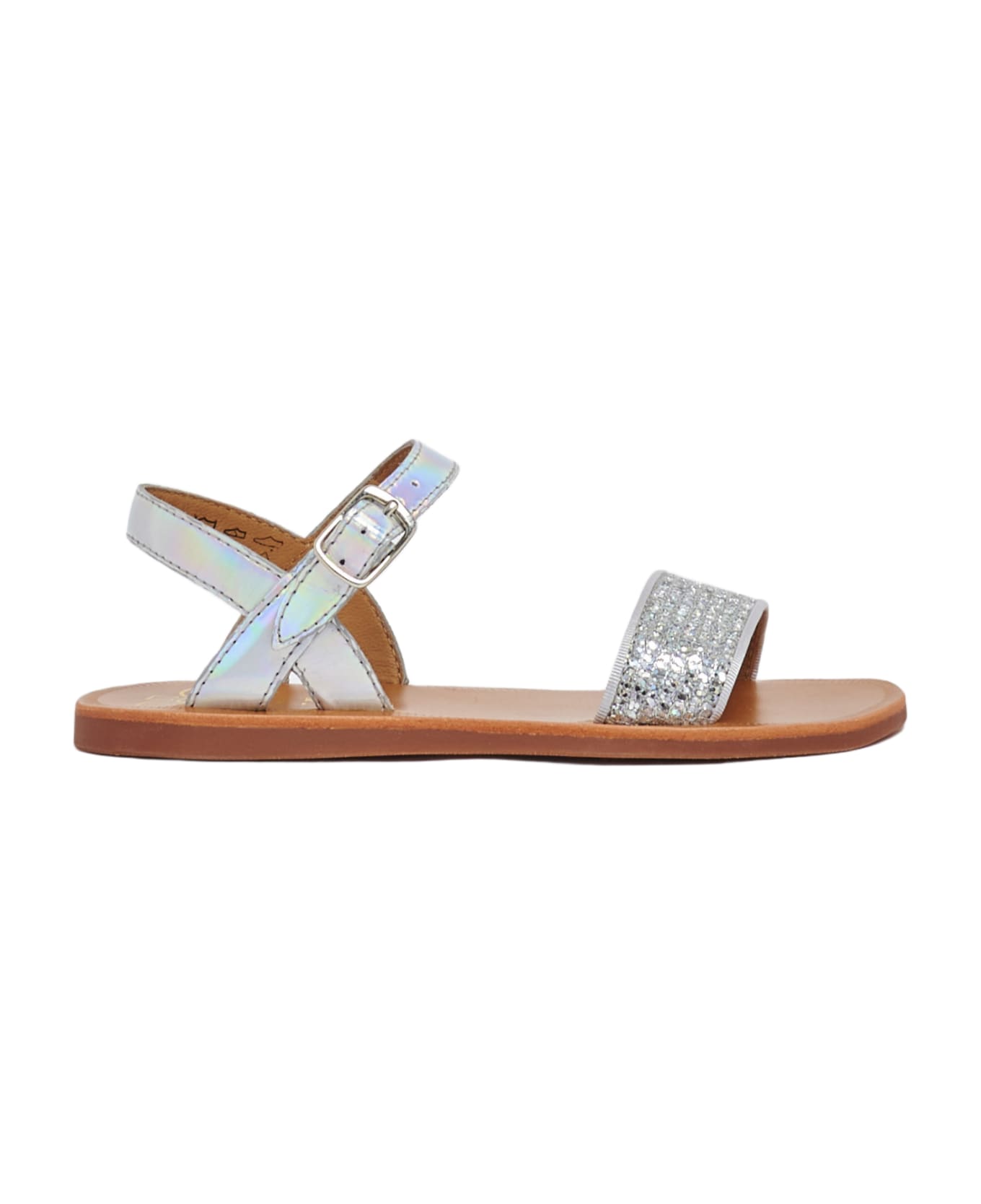 Pom d'Api Plagette Buckle Tao Sandal - ARGENTO