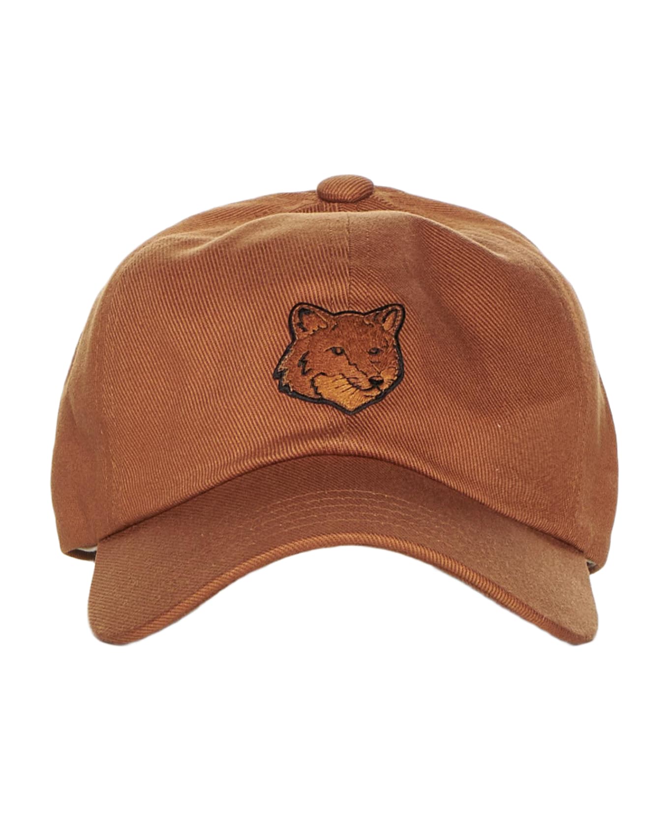 Maison Kitsuné Bold Fox Head Cotton Baseball Cap - Tobacco