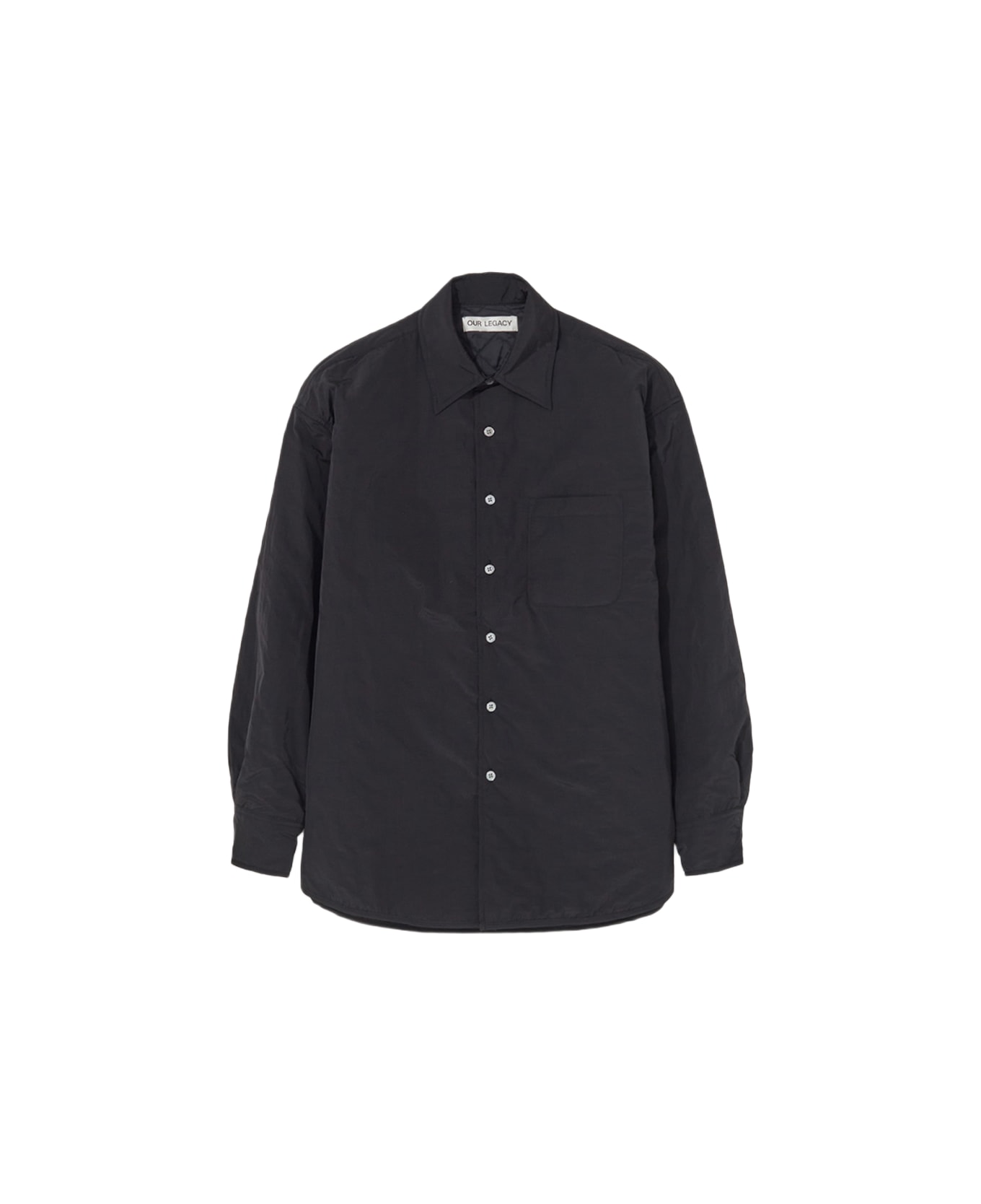 Our Legacy Tech Borrowed Jacket Black nylon padded overshirt - Tech borrowed jacket - Nero