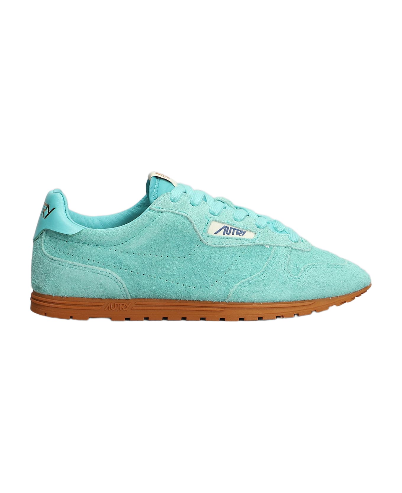 Autry Windspin Sneakers In Green Suede - green