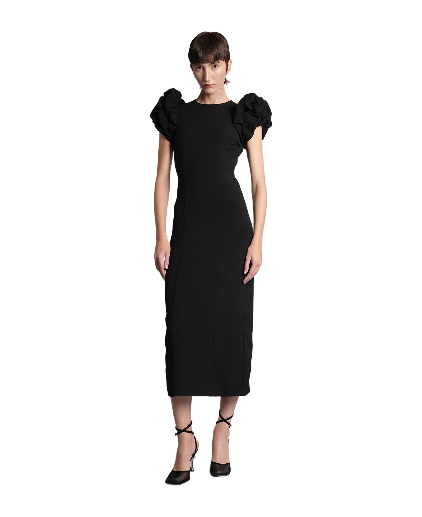Rotate by Birger Christensen Long Dress In Black Polyester - black