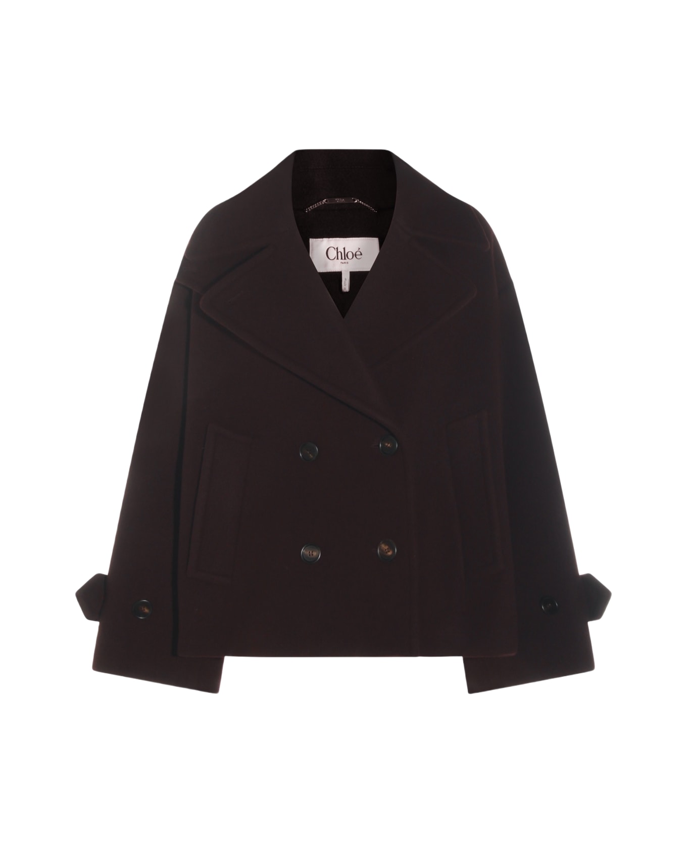 Chloé Deep Purple Wool Coat - DEEP PURPLE