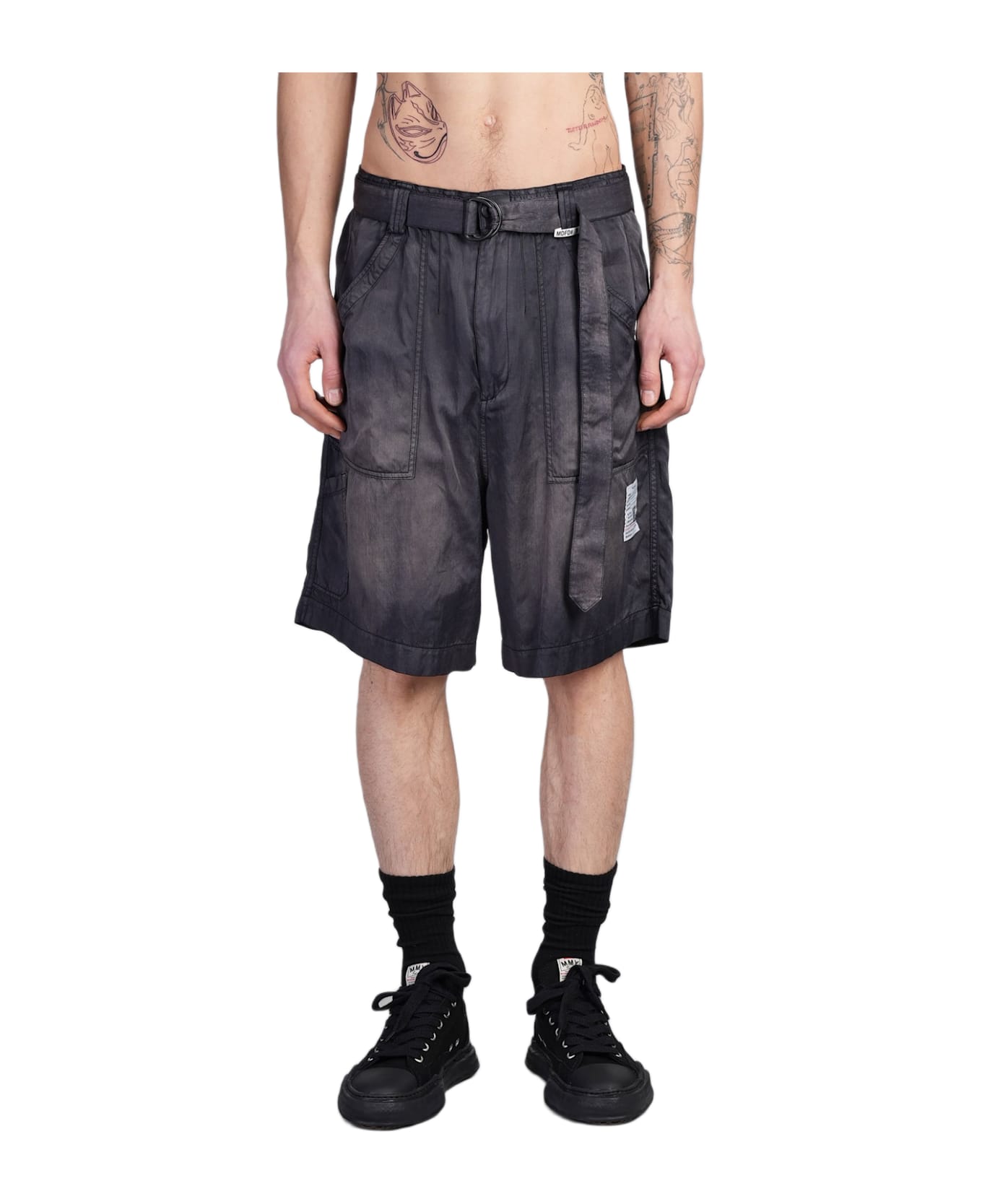 Mihara Yasuhiro Shorts In Black Rayon - black
