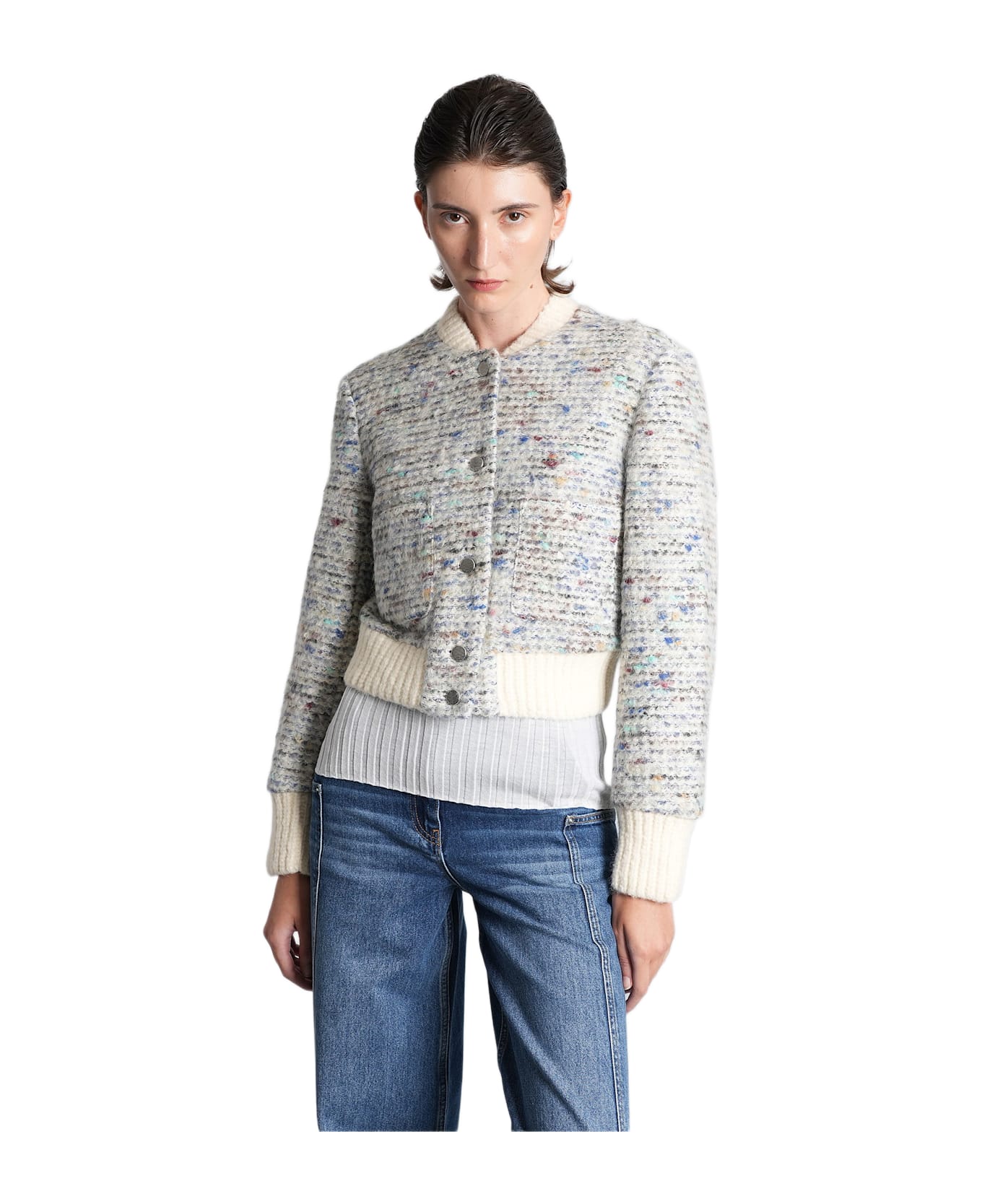 IRO Selim Bomber Jacket In Multicolor Acrylic - multicolor