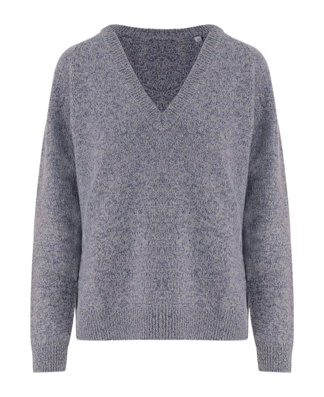 Aspesi Wool Sweater With V-neck - Grey