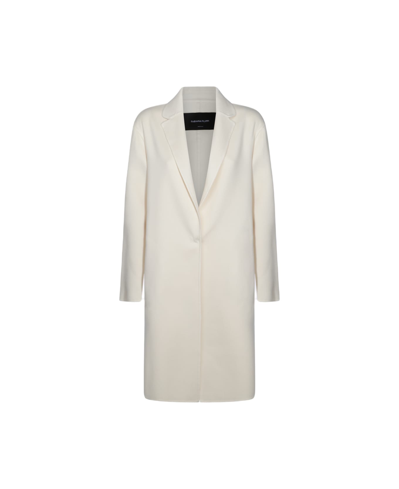 Fabiana Filippi White Wool Coat - Yellow