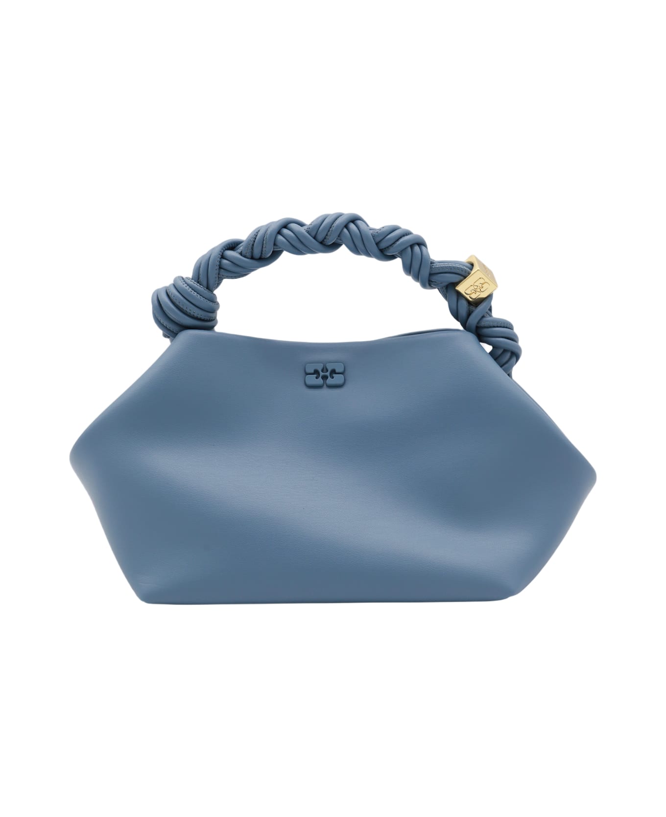 Ganni Blue Top Handle Bag - DUSTY BLUE