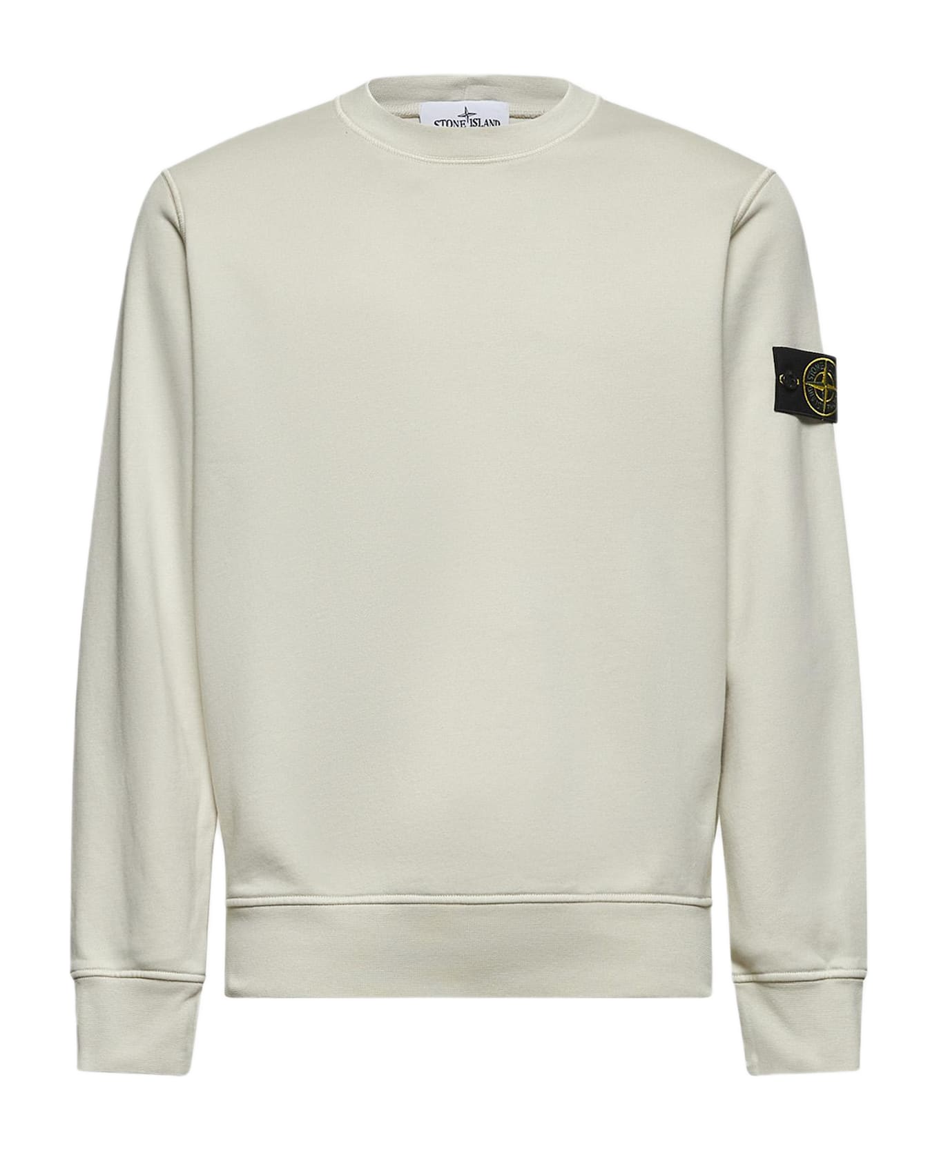 Stone Island Beige Cotton Crewneck Sweatshirt - Beige