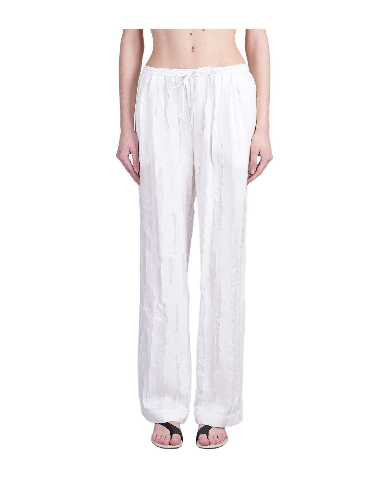 Loulou Studio Soler Pants In White Silk - white