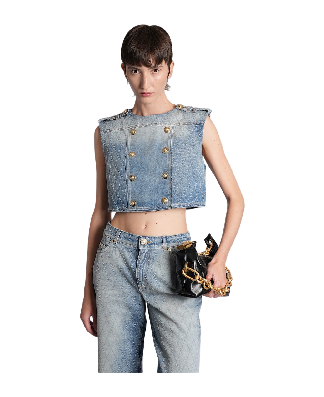 Balmain Topwear In Blue Cotton - blue