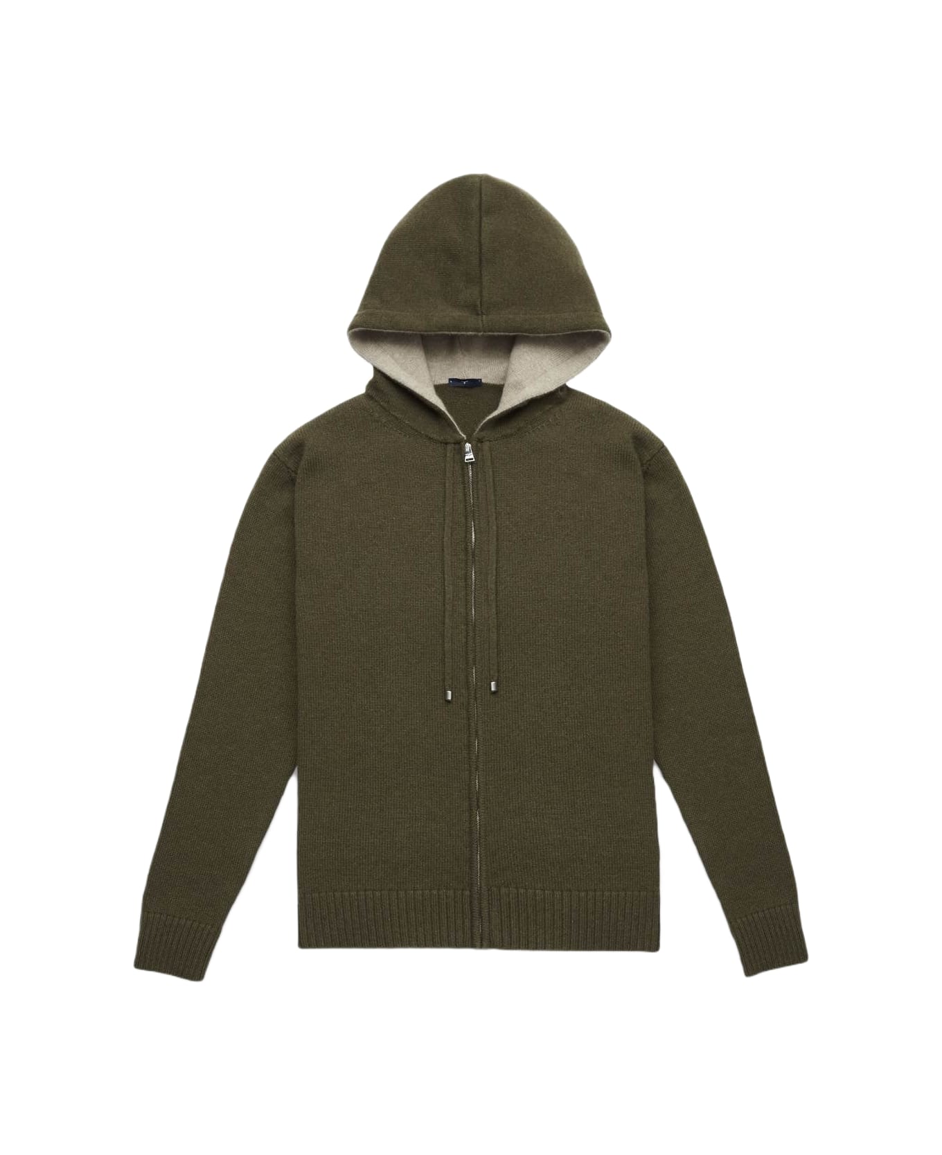 Larusmiani Zipper Hoodie 'sasso Fratino' Sweater - Green ニットウェア