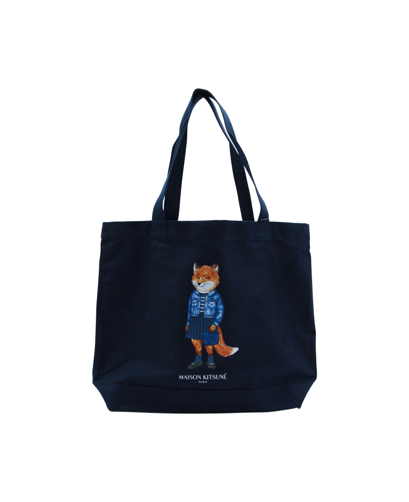 Maison Kitsuné Navy Cotton Tote - CLASSIC NAVY