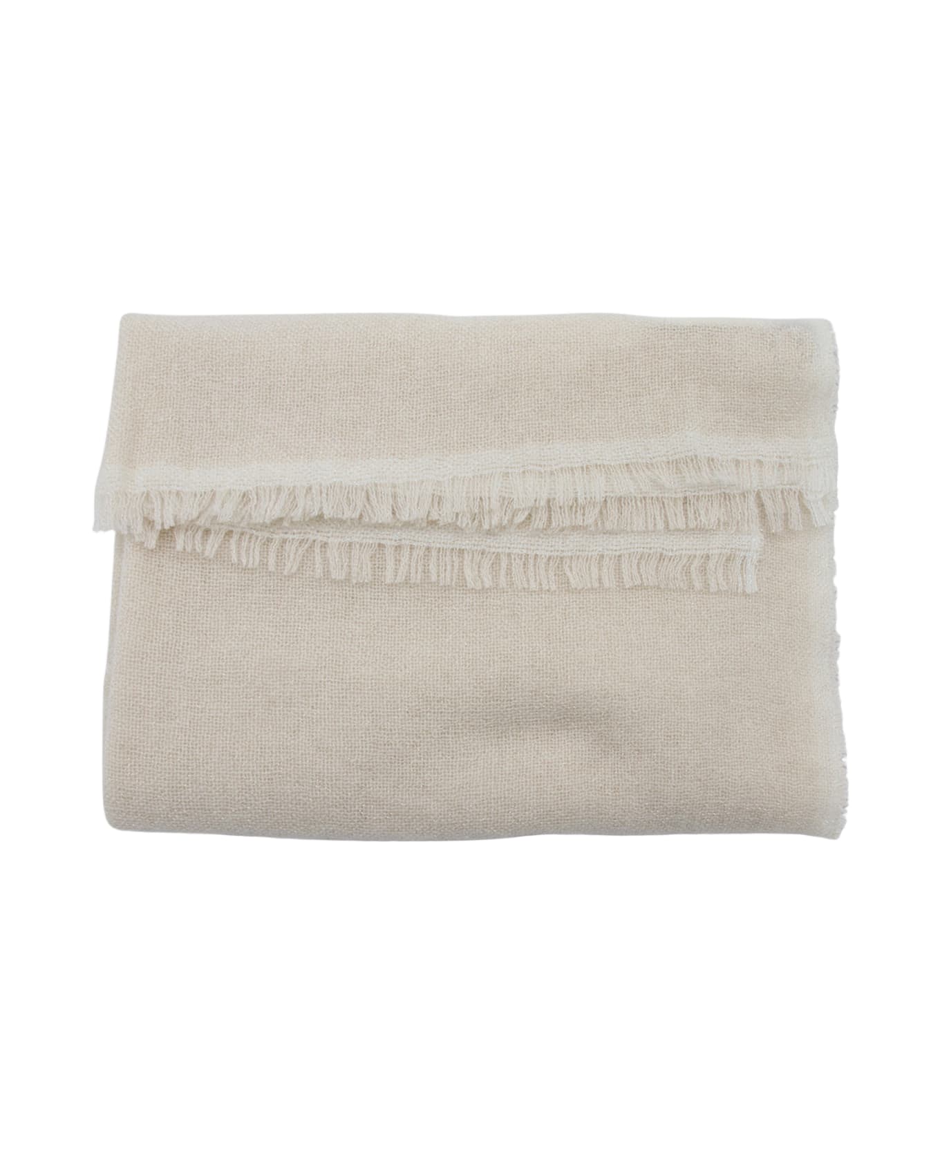 Fabiana Filippi White Cashmere Scarf - burro