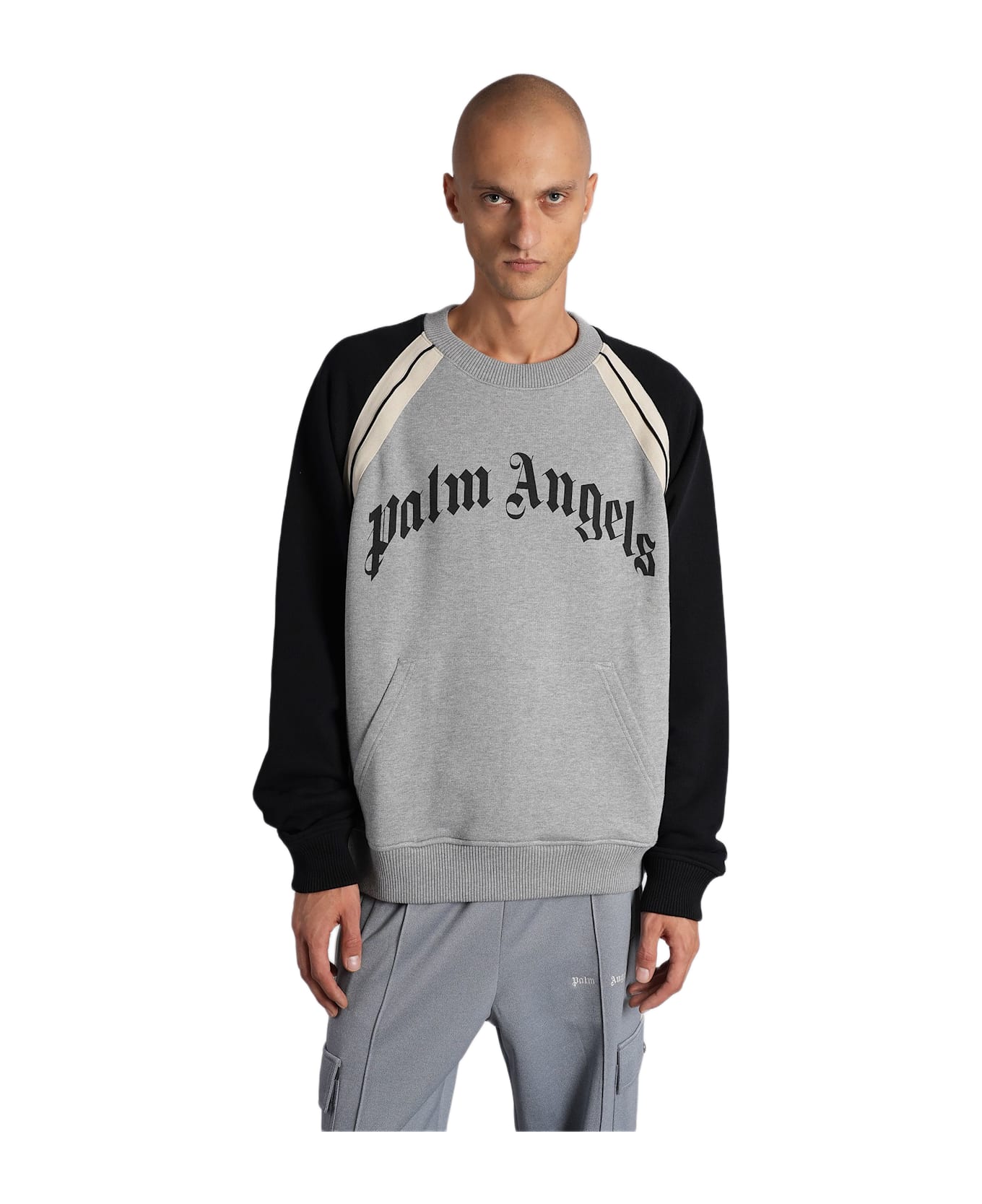 Palm Angels Sweatshirt In Grey Cotton - grey