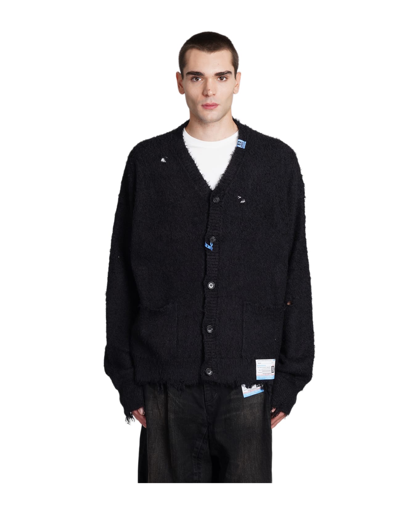 Mihara Yasuhiro Cardigan In Black Cotton - black