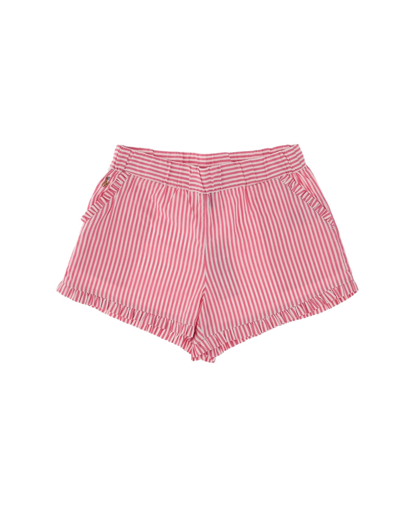 Polo Ralph Lauren Cotton Short Pants With Striped Pattern - Pink