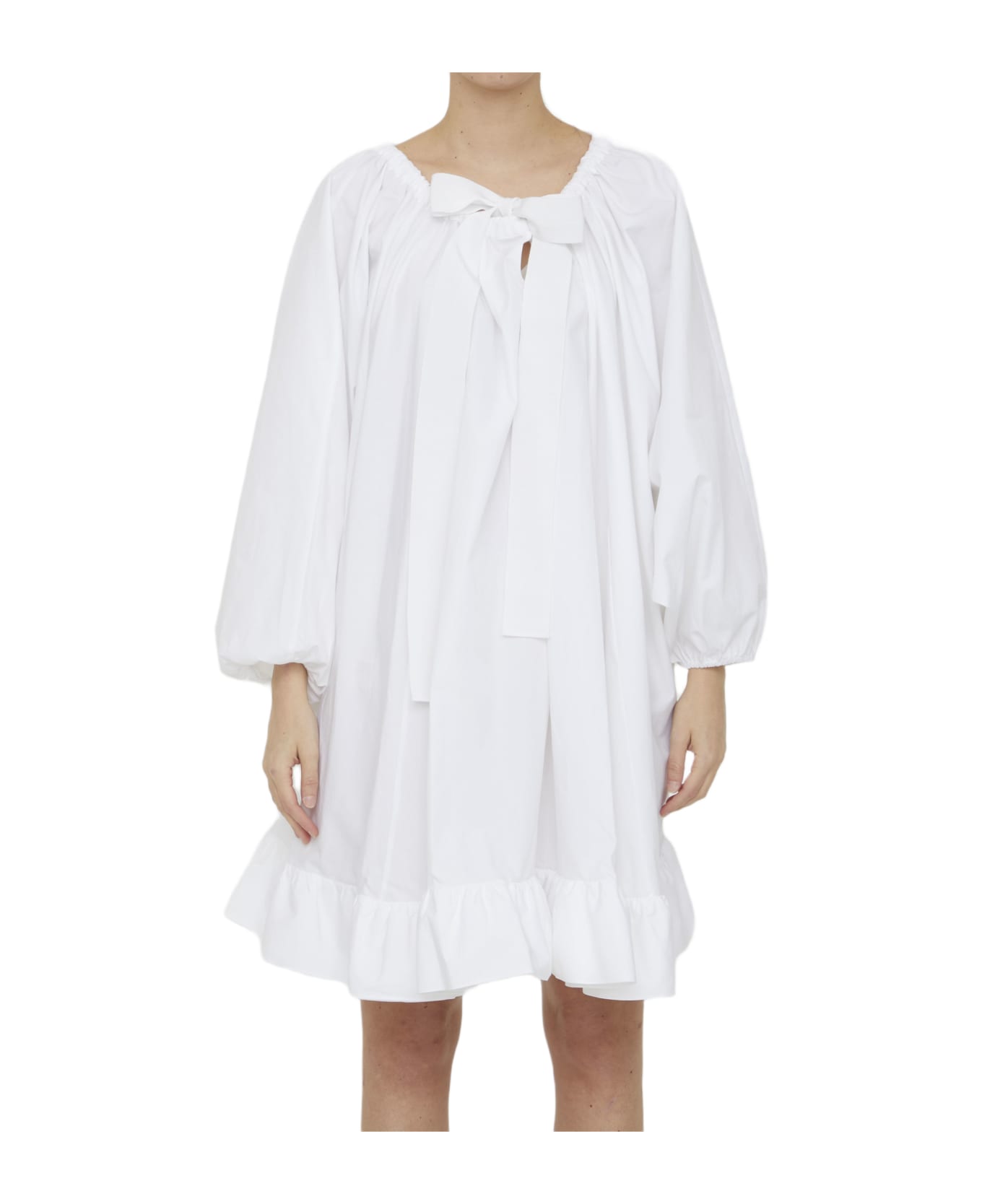 Patou Ruffled Faille Dress - WHITE ブラウス