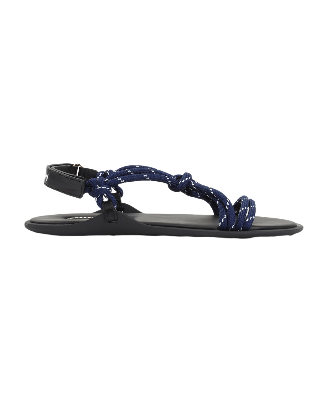 Miu Miu Blue Fabric Sandals - BALTICO
