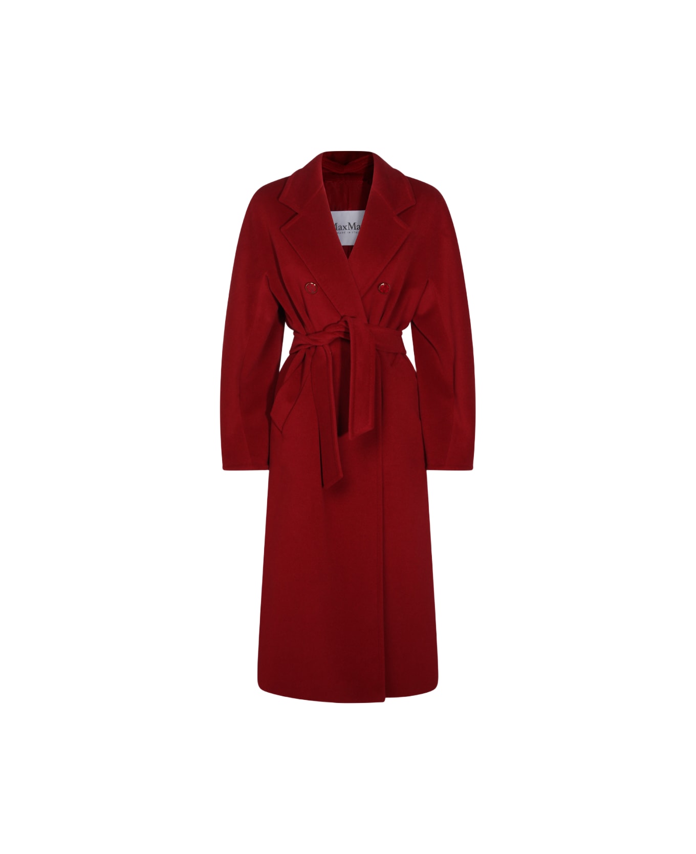 Max Mara Red Wool Blend Coat - Red