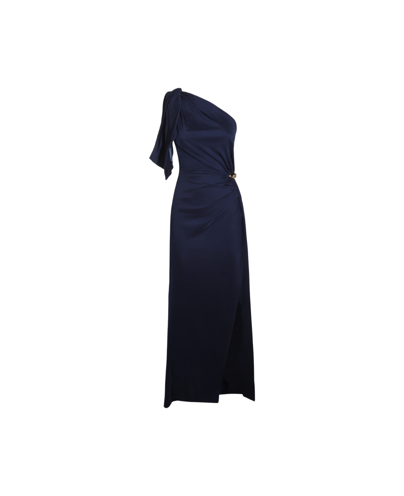 Elisabetta Franchi Draped Jersey Dress - Blue