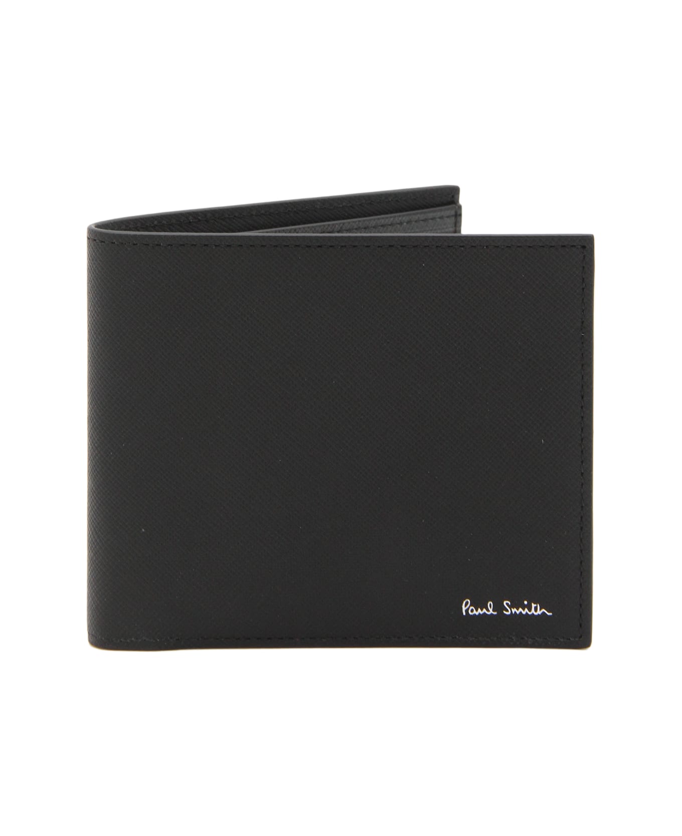 Paul Smith Black Multicolour Leather Wallet - Black