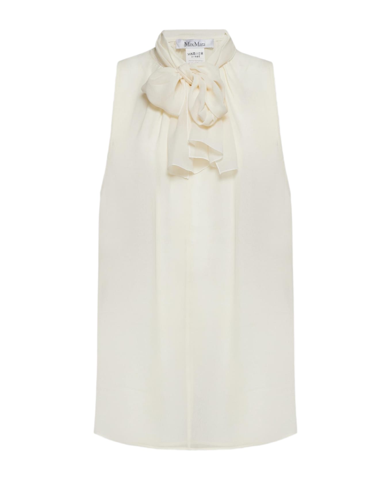 Max Mara Mela Pussy Bow Neck Silk Blouse - Non definito