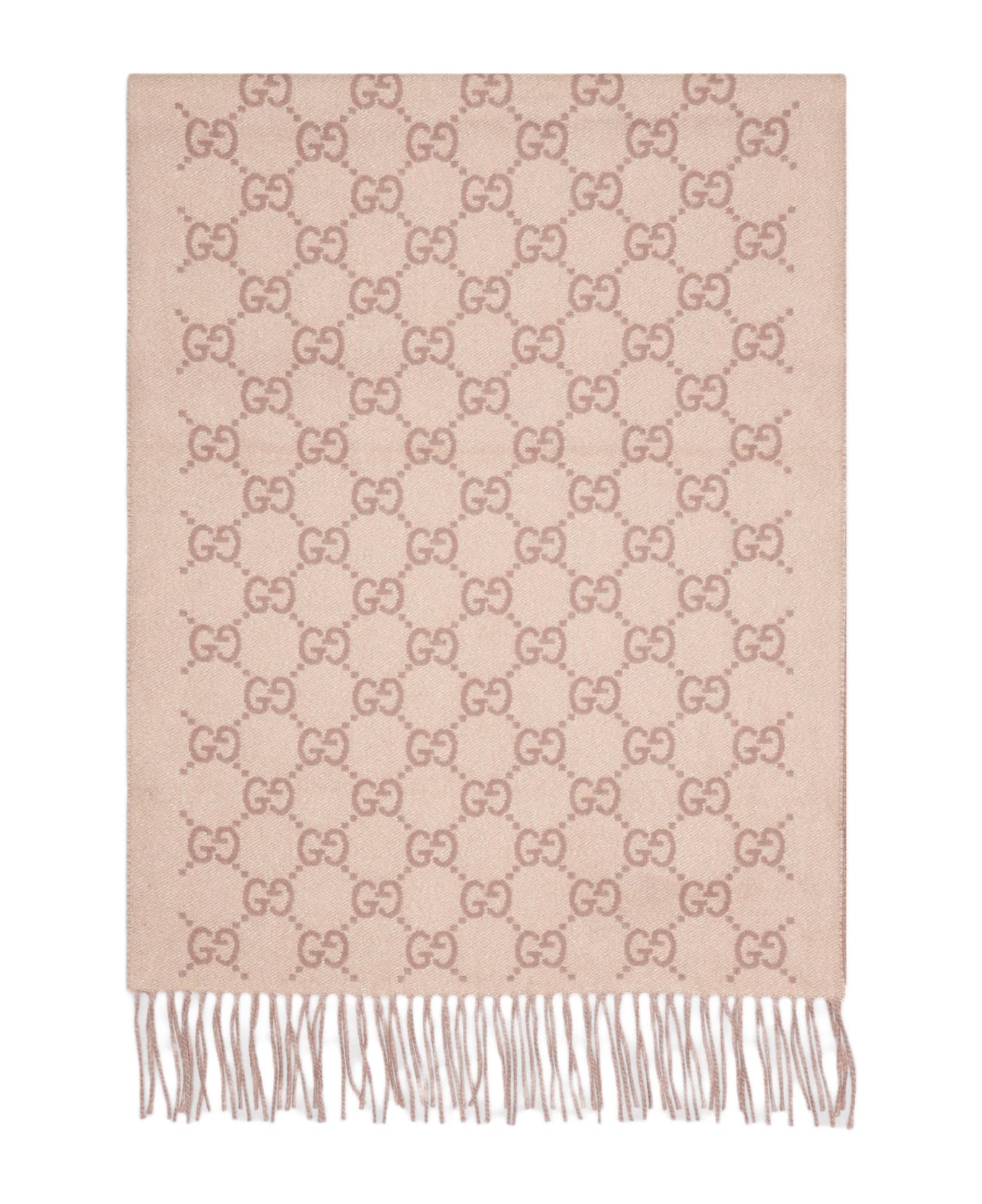 Gucci Gg Cashmere Scarf - Coffee Beige