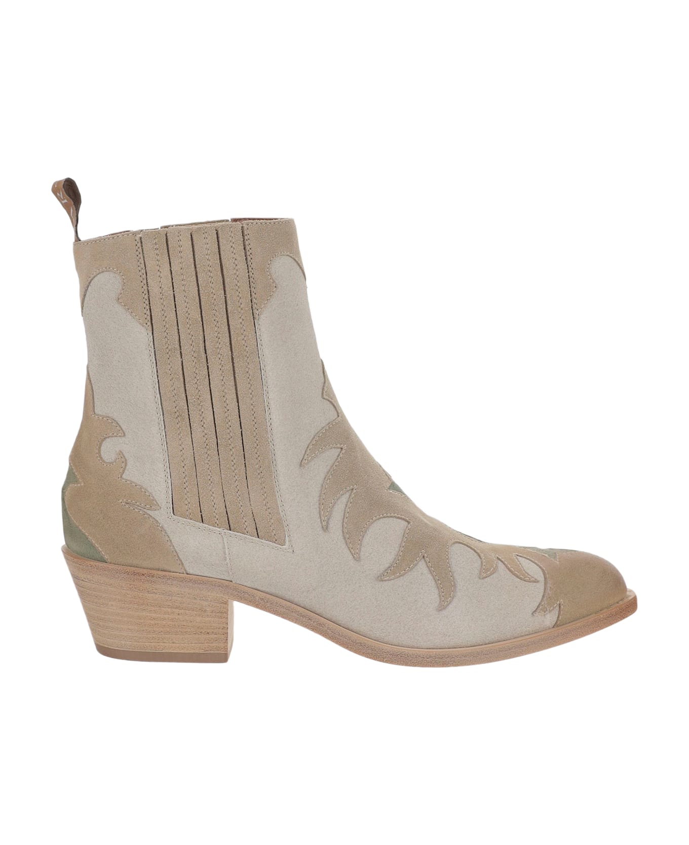 Sartore Suede Ankle Boots - Beige