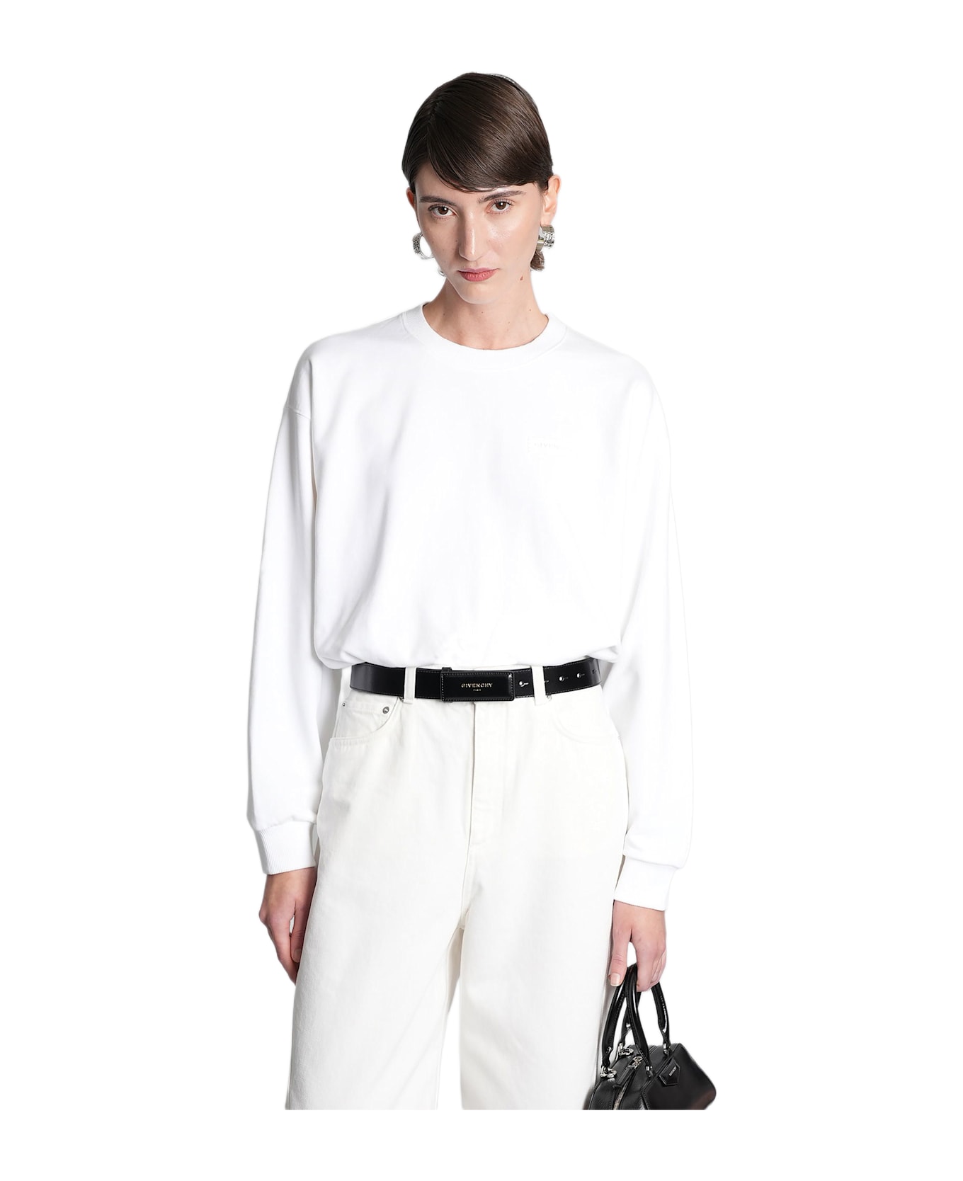 Givenchy Sweatshirt In White Cotton - white