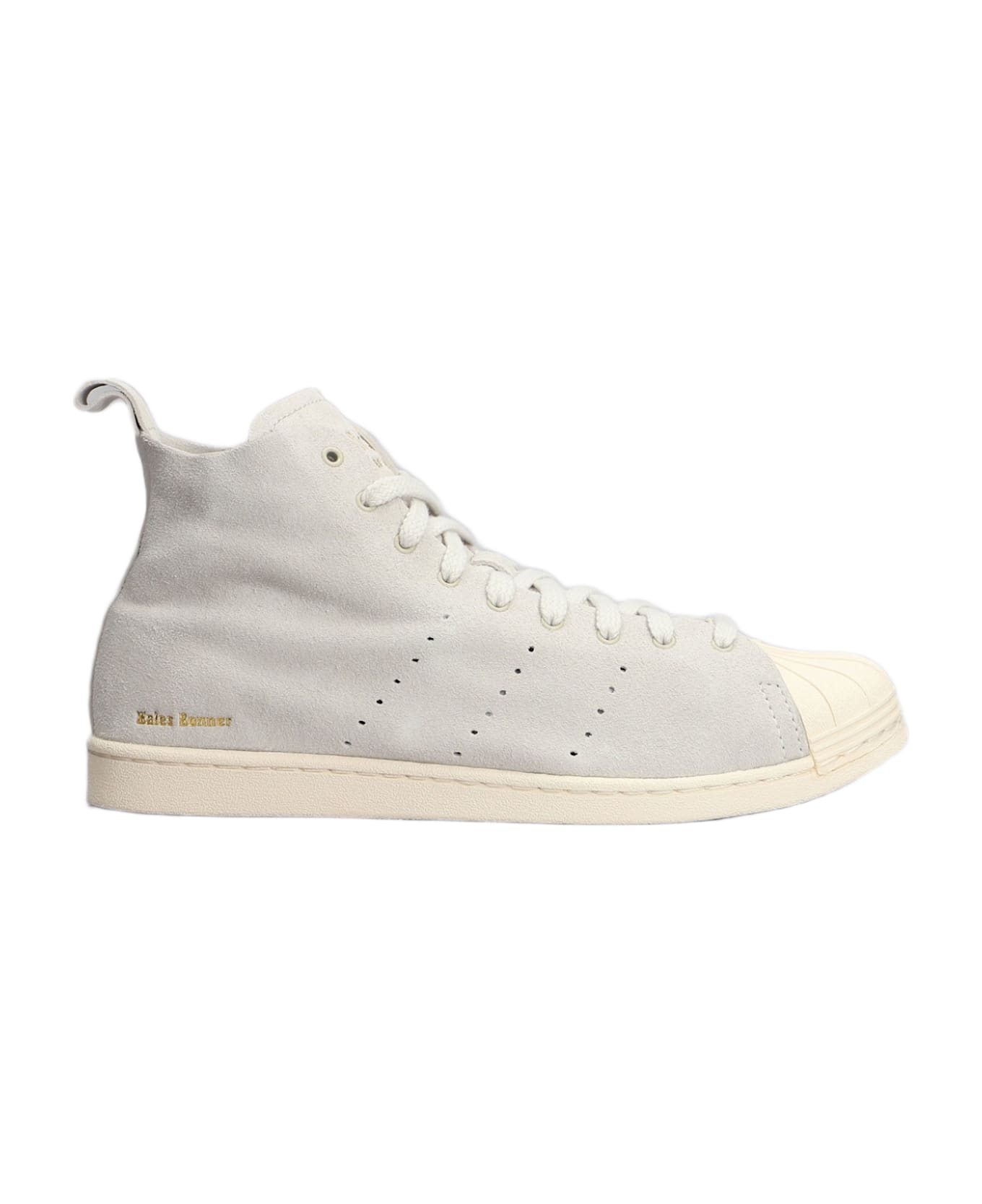 Adidas Originals by Wales Bonner Superstar Hi Sneakers In Grey Suede - SUPPLICOLCREAMWHTGOLDMET スニーカー