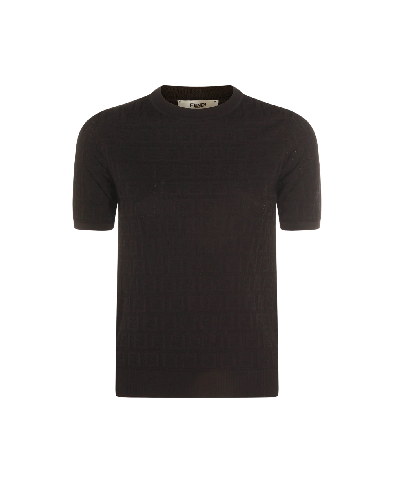 Fendi Black Cotton Knitwear - Black