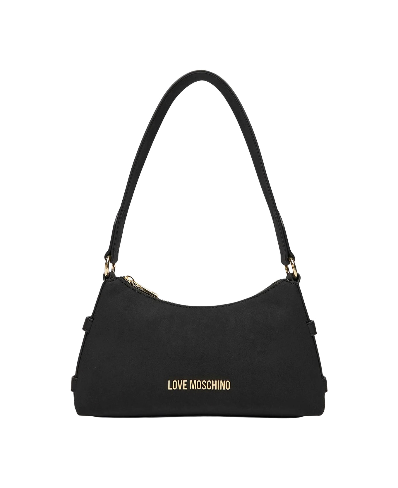 Love Moschino Shoulder Bag With Logo - Black