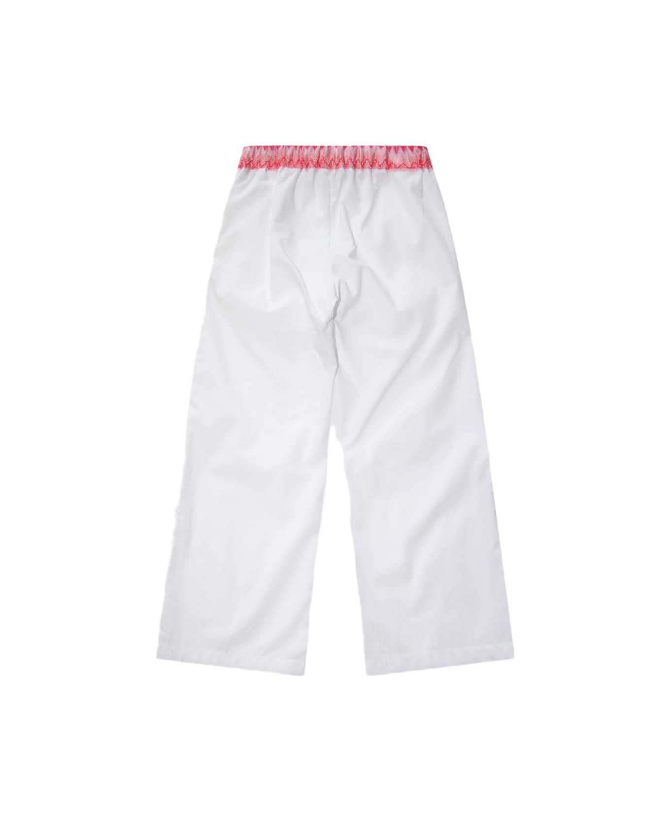 Missoni White Cotton Pants - White ボトムス
