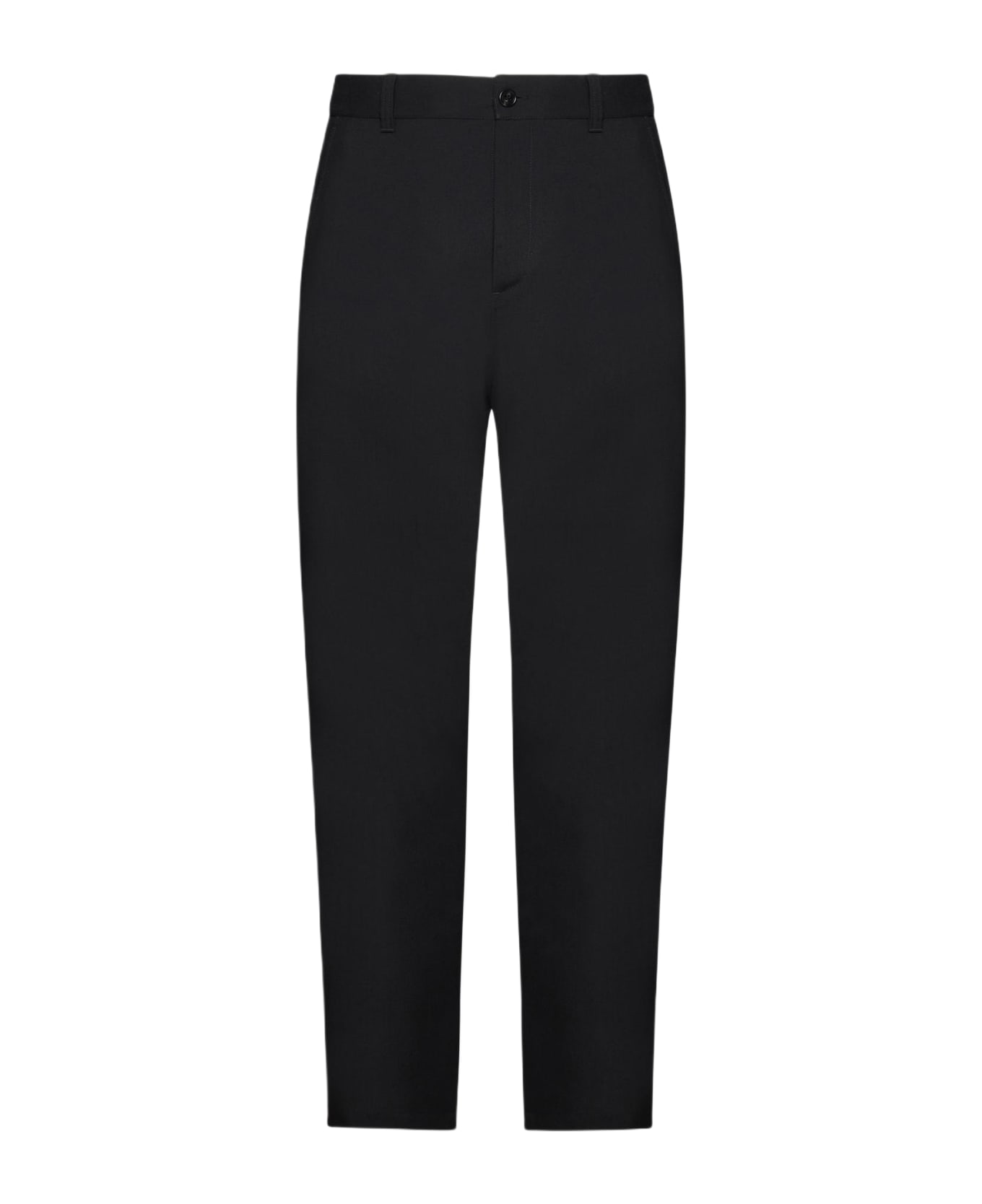 Marni Logo-waistband Wool Trousers - BLACK ボトムス