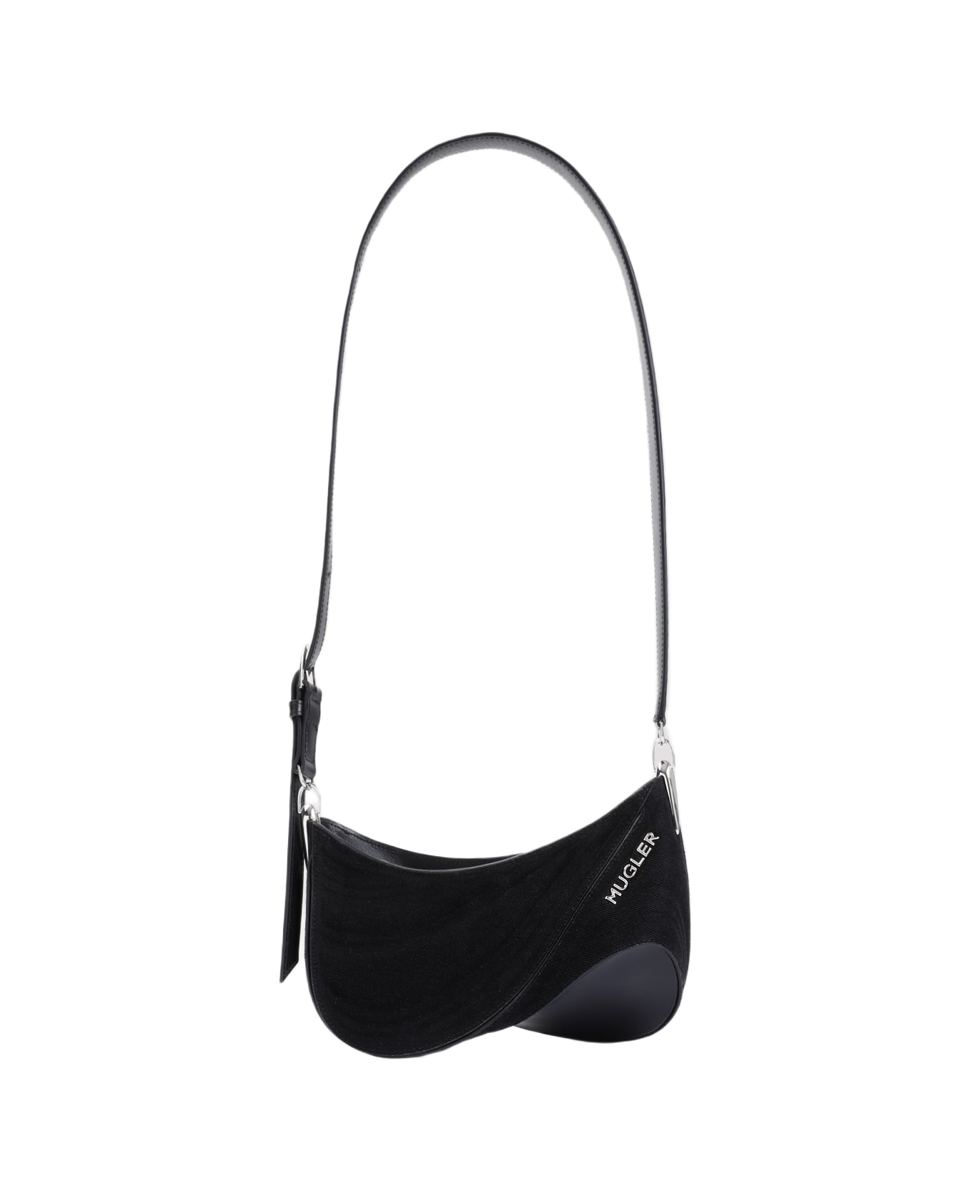 Mugler Curve Bag - Black ショルダーバッグ