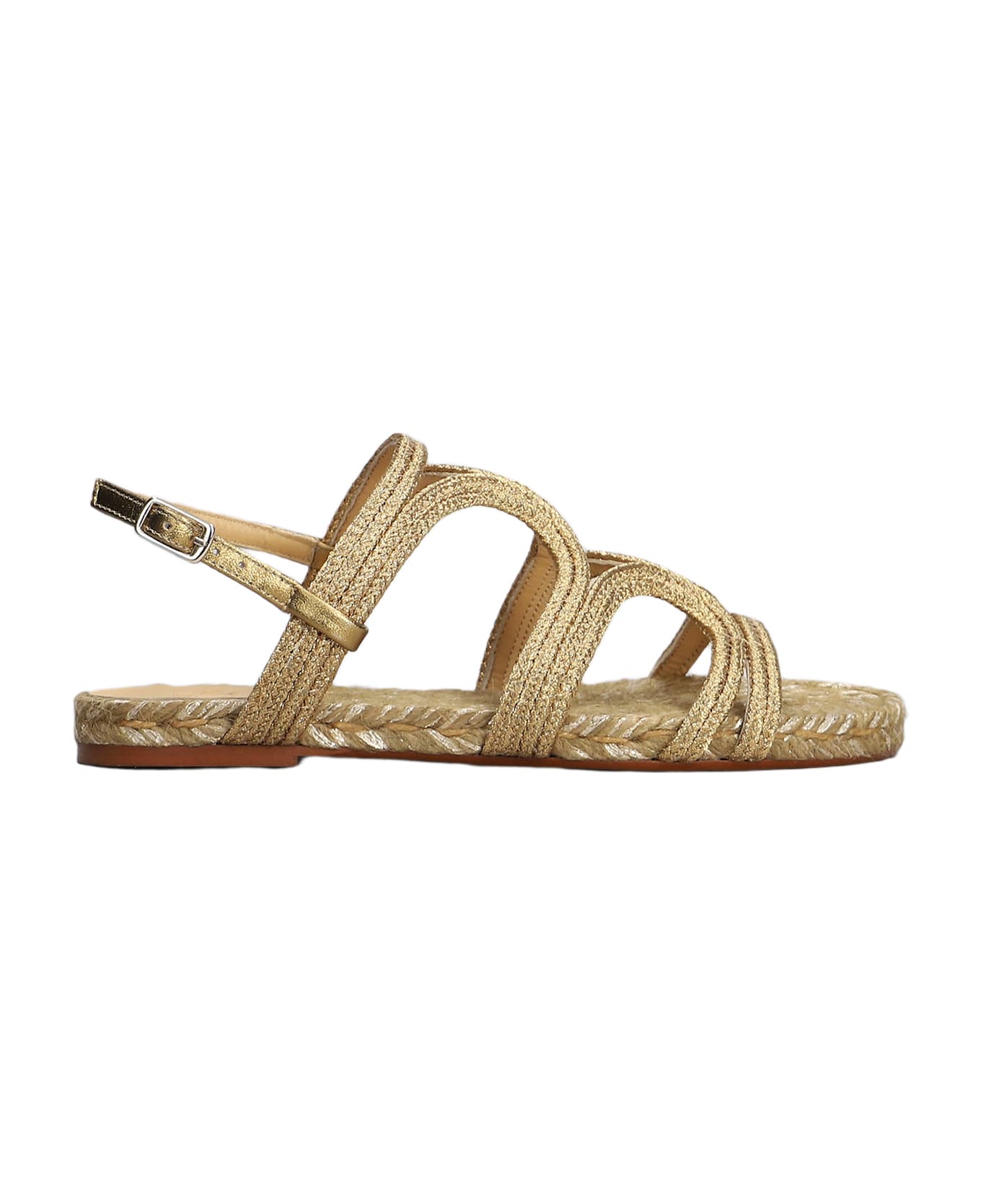 Castañer Pitra-266 Flats In Gold Fabric - gold