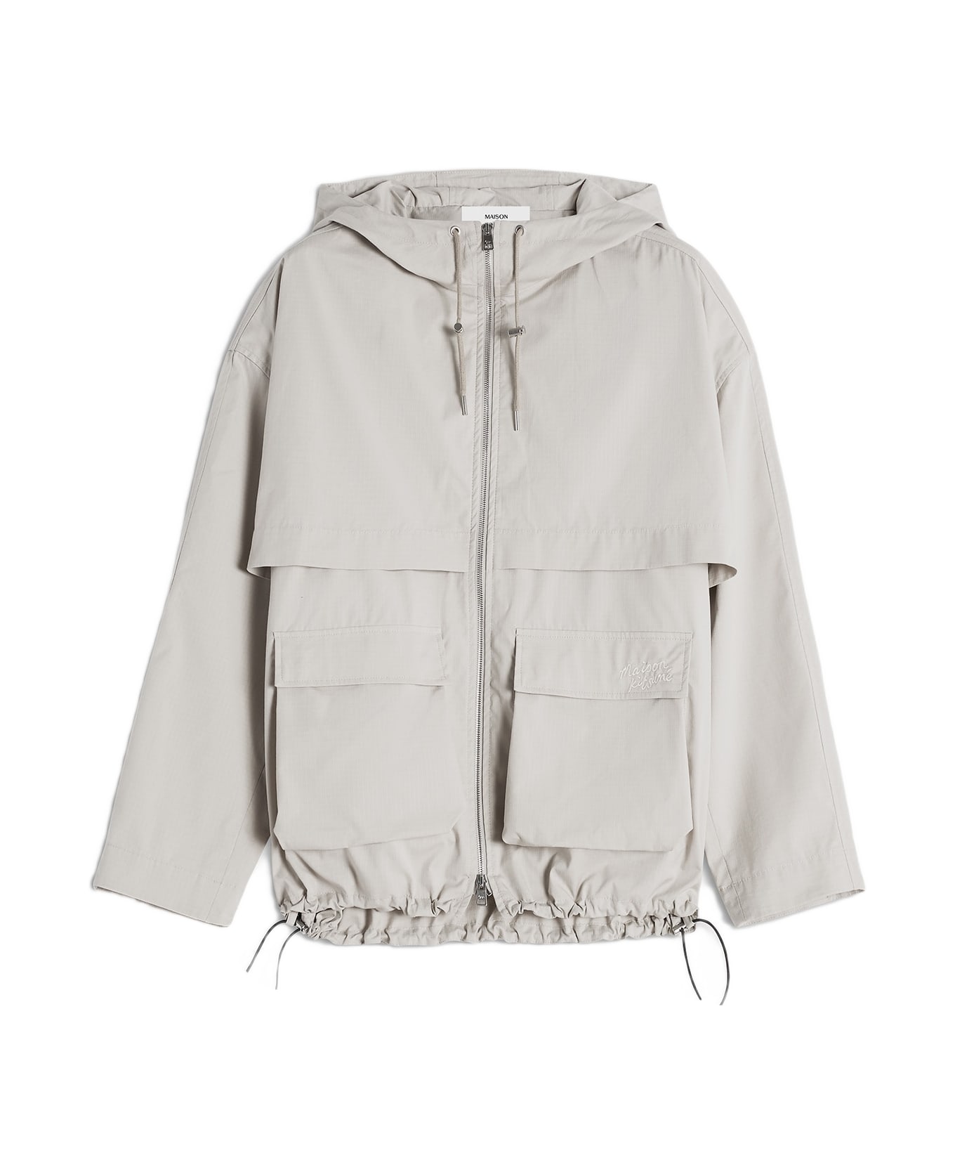 Maison Kitsuné Hooded Zipped Windbreaker - Truffle