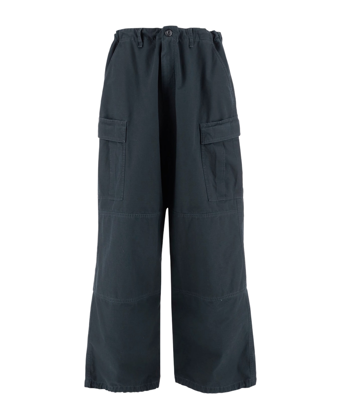 Balenciaga Navy Blue Cotton Cargo Pant - INK