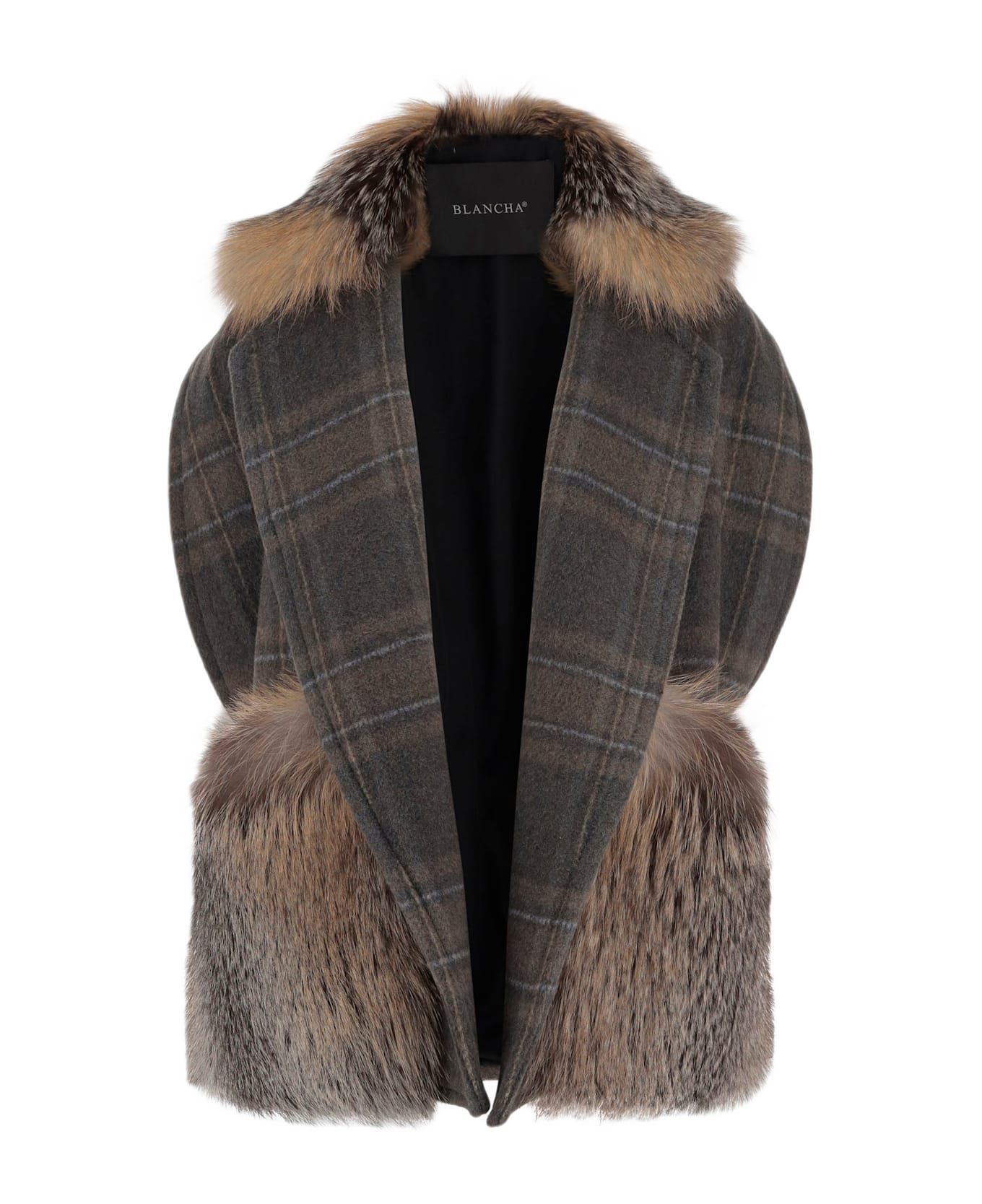 Blancha Alpaca And Wool Blend Vest With Fur - Red