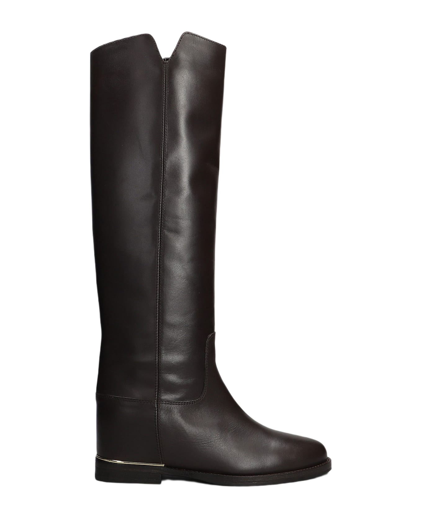 Via Roma 15 In Dark Brown Leather - dark brown